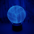 thumbnail image 4 of YSITIAN Volleyball 3D Night Light Children Living Room Illusion Lamp for Sport Fan Child Boy Girl with Remote Control 16 Colors Changing（Style K） YT-14143, 4 of 6