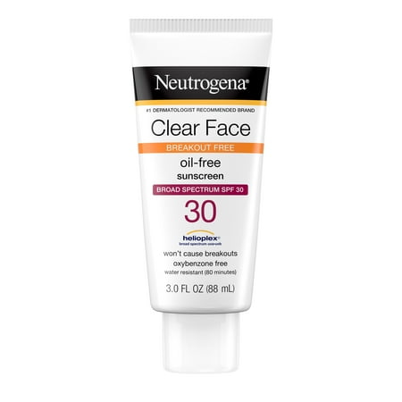 Neutrogena Clear Face Liquid Lotion Sunscreen with SPF 30, 3 fl. (Best Body Lotion With Spf 2019)