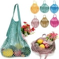 thumbnail image 5 of Large Reusable Mesh Grocery Bag - Eco Friendly Shopping & Produce Storage Sack for Market/Fruits/Toys (15" Expandable, Washable), 5 of 5