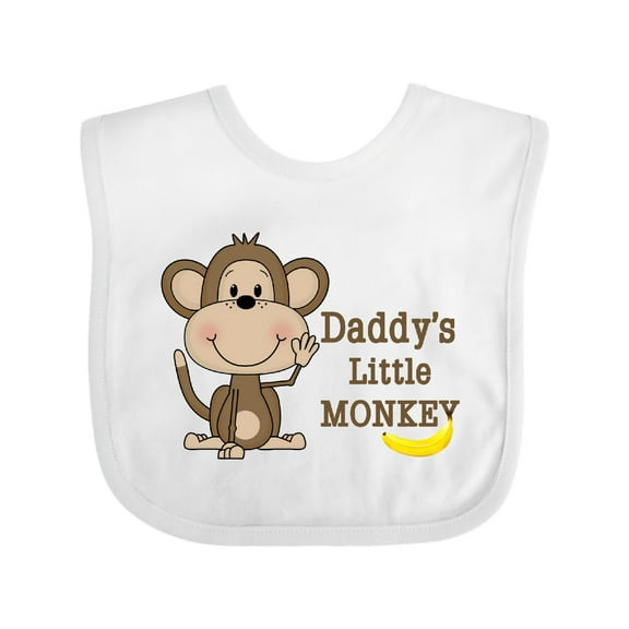 Inktastic Daddy's little Monkey Boys or Girls Baby Bib