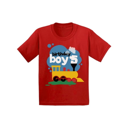 

Awkward Styles Toy Train Birthday Boy Toddler Shirt 5th Birthday Shirt for Toddler Boys Car Truck Themed Birthday Party Fifth Birthday Gifts for 5 Year Old Boy Cute Birthday Outfit Birthday Boy Shirt