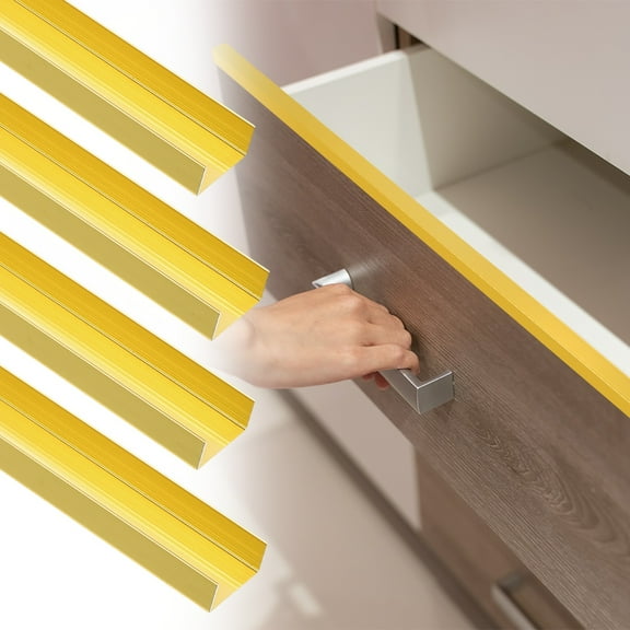 4pack 18" Cabinet Edge Protectors for 13/16" Kitchen Cabinets Frame, Gold