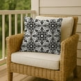 thumbnail image 6 of Creative Products Faded Black Gray Medallions 18x18 Indoor / Outdoor Pillow, 6 of 9