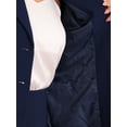 thumbnail image 5 of Women's 2 Piece Business Suit Collared Button Down Blazer Pencil Skirt Work Skirt Set XS Dark Blue, 5 of 6