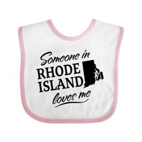 Inktastic Someone in Rhode Island Loves Me Boys or Girls Baby Bib