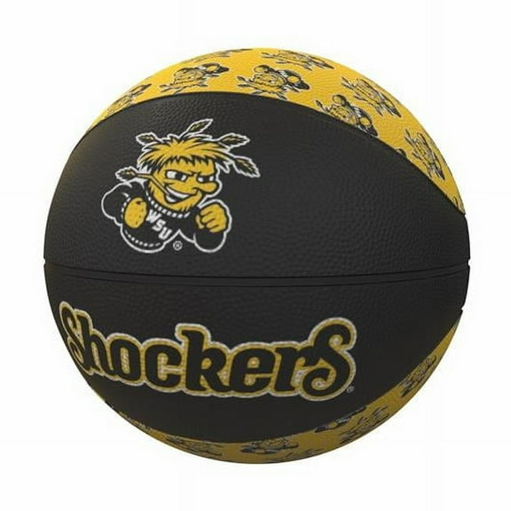 Logo Brands 256-91MR-1 Wichita State Repeating Logo Mini-Size Rubber Basketball