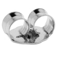 thumbnail image 1 of Single Earring Back Replacement |14K Solid White Gold | Threaded Push on-Screw off |Quality Die Struck | Post Size .032" | 1 Back, 1 of 4