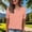Pink, variant on ZGRBOU Womens Summer Polka Dot Tops Short Sleeve Asymmetrical Neck Shirts Casual Fashion Print Loose Fit T Shirt
