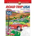 thumbnail image 1 of Pre-Owned Adult Coloring Books: USA Creative Haven Road Trip USA Color by Number, (Paperback), 1 of 1