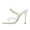 White, variant on VerPetridure Women's Sandals Summer Casual Sexy Metal Chain Square Headgear Toe High Heel Sandals And Sandals