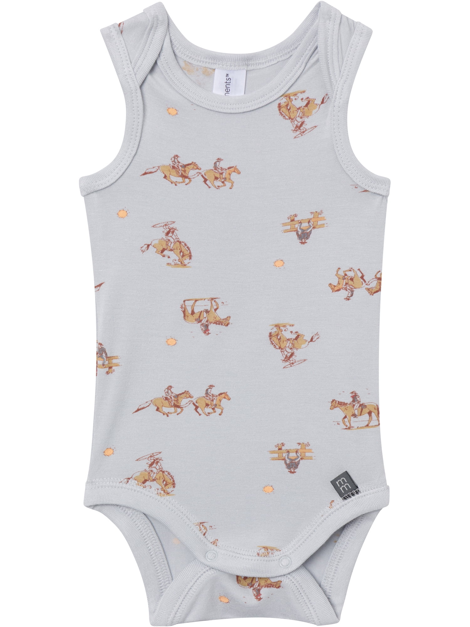 Modern Moments by Gerber Baby Neutral Viscose Sleeveless Bodysuit and Short Outfit Set, 2-Piece, Sizes Newborn - 12 Months