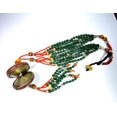 thumbnail image 4 of Turquoise,Green Onyx Gemstone Nepali Silver Jewelry Tibetan Necklace A38-72, 4 of 10