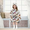 thumbnail image 7 of FORMRS Wearable Blanket Hoodie with Sleeves for Kids Cozy Flannel Sweatshirt, Rainbow Stars Pattern, 7 of 7