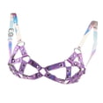 thumbnail image 4 of Arnés de tiras de cuero Sujetador Ajustable Ahueca hacia fuera Cupless Cage Cinturón para el cuerpo Gótico 紫色 + 镭射 Colcomx jaula sujetador arnés bralette, 4 of 8