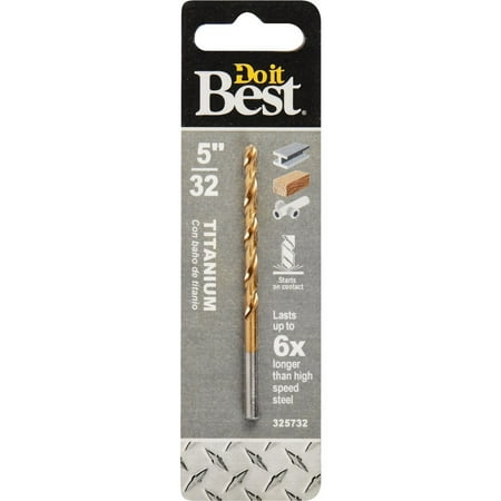 

2PK Do it Best 5/32 In. Titanium Drill Bit