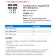 thumbnail image 2 of Front Brake Pad Set - Compatible with 2017 - 2018 Kia Forte, 2 of 2