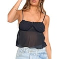 thumbnail image 5 of Biekopu Women’s 2 Piece Summer Outfits, Sleeveless Mesh Crop Cami Tops + Long Skirt Set Beachwear, 5 of 8