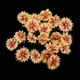 thumbnail image 1 of 20 piezas de flores para manualidades - Adornos de flores de tela, flores de tela de poliéster de 14 mm para manualidades, decoraciones de boda de bri Amarillo Soledad Botones de flores Flatback Charm, 1 of 10