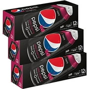 Pepsi Zero, Wild Cherry, 12 Fl Oz. Can, 3 (12 Pack)