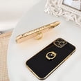thumbnail image 5 of Newseego Compatible for iPhone 12 Pro Max Case (6.7 Inch),Soft TPU Cute Plating Case with Diamond Ring Kickstand Thin, 5 of 5