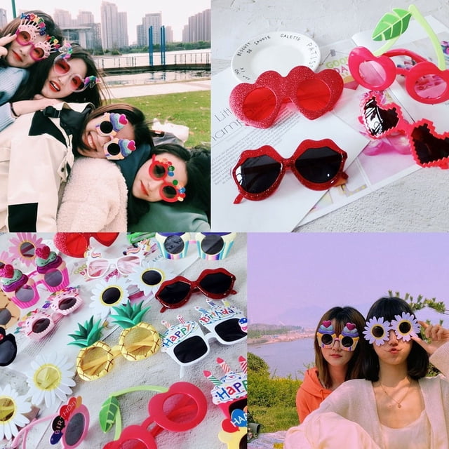 Gafas divertidas de feliz cumpleaños, regalo, juguete divertido, accesorios para selfies, gafas para fiestas, novias