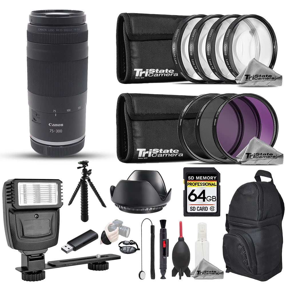 Canon EF-S 55-250mm F4-5.6 IS STM Lens with Accessory Bundle