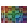 thumbnail image 1 of Vintage Rainbow Cutting Board, Plaid Art Pattern with Abstract Colorful Squares and Paint Smears Design, Decorative Tempered Glass Cutting and Serving Board, Small Size, Multicolor, by Ambesonne, 1 of 1