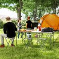 thumbnail image 2 of Outsunny Camping Table and Chairs Folding Picnic Table and 6 Stools, 2 of 10
