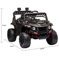 thumbnail image 6 of EastVita Toddler Electric Tram, 4-wheel Drive Ride on Car Truck Driving Remote Control Truck with lighting 2.4G Remote Control MP3 Radio, 6 of 10