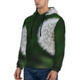 thumbnail image 3 of Wukai Dandelion Print Men Hoodies Fleece Sweatshirts Long Sleeve Sweaters Pullover Fall Outfits Winter Clothes-4X-Large, 3 of 7