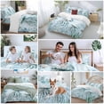 thumbnail image 5 of Cal King 4 Piece Bedding Set Ocean Jellyfish Shell Seaweed Soft Breathable Duvet Cover and Pillowcase,Marine Life Underwater World Duvet Cover Set Washable Bed Sheets for Bedroom Dormitory Guest Room, 5 of 9