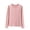Pink, variant on StSilkitty Pajama Tops for Women Long Sleeve Crew Neck Lounge Sleepwear T-Shirts Solid Color Lightweight Pullover Blouses