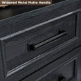 thumbnail image 6 of ACCOHOHO 18" Farmhouse Nightstand with Charging Station, End Table with 2 Drawers Storage, Black, 6 of 9