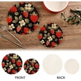 thumbnail image 4 of Coolnut Strawberry Flower Round Woven Potholders Set Trivets for Hot Dishe Heat Resistant Non-Slip Trivets for Cooking and Baking Kitchen Home Decor, 4 of 7