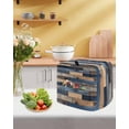thumbnail image 5 of Navy Blue Brown Wood Stand Mixer Dust Cover with Storage Pocket & Handles, Farmhouse Vintage Wooden Fits All Tilt Head & Bowl Lift Kitchen Appliance Cover Organizer Bag Accessories, 4.5-5 Quart, 5 of 6