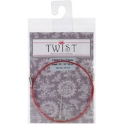 CHIAOGOO 14-Inch Twist Lace Interchangeable Cables, Small, Red