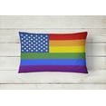 thumbnail image 2 of USA Gay Pride Canvas Fabric Decorative Pillow, 2 of 4