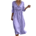 thumbnail image 2 of Women's Summer Casual V-Neck Sleeveless Long Dress, 2 of 8