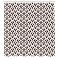 thumbnail image 2 of Antelope Shower Curtain, Monochrome Pattern with Abstract Animal Head Modernistic Art, Fabric Bathroom Set with Hooks, 69W X 70L Inches, Baby Pink Charcoal Grey, by Ambesonne, 2 of 2