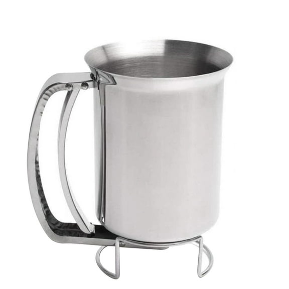 APPLAYERR Mess Free Pancake Batter Dispenser Kitchen Baking Tool 900ml Stainless Steel Precise Pour Control for Cakes Muffins Waffles Home Use