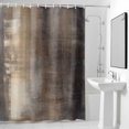 thumbnail image 4 of Ombre Brown Black Painting Art Fabric Shower Curtain Retro Style Washable Shower Curtains for Bathroom, Waterproof Bath Curtain with Hooks Home Decor 72x72in, 4 of 8