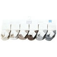 thumbnail image 2 of Hudson Baby Unisex Cotton Rich Newborn and Terry Socks, Neutral Heel Toe, 0-6 Months, 2 of 2