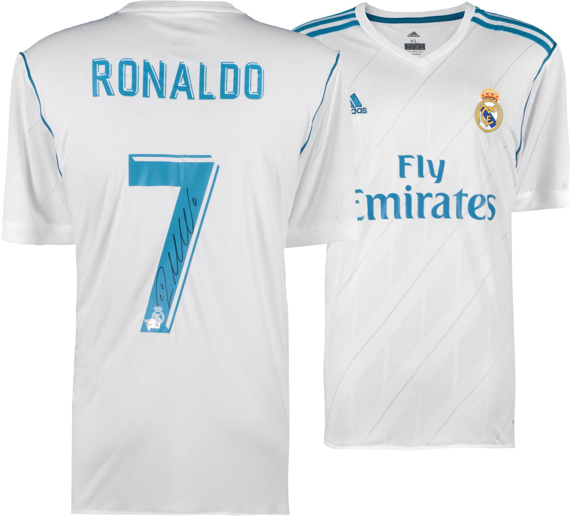 Cristiano Ronaldo Real Madrid Autographed 2017-2018 Jersey ...