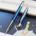 thumbnail image 1 of Bolígrafo De Principito y zorro azul marino, pluma estilográfica de Monte Rollerball, lujo MB, número de serie con incrustaciones de papelería, 1 of 4