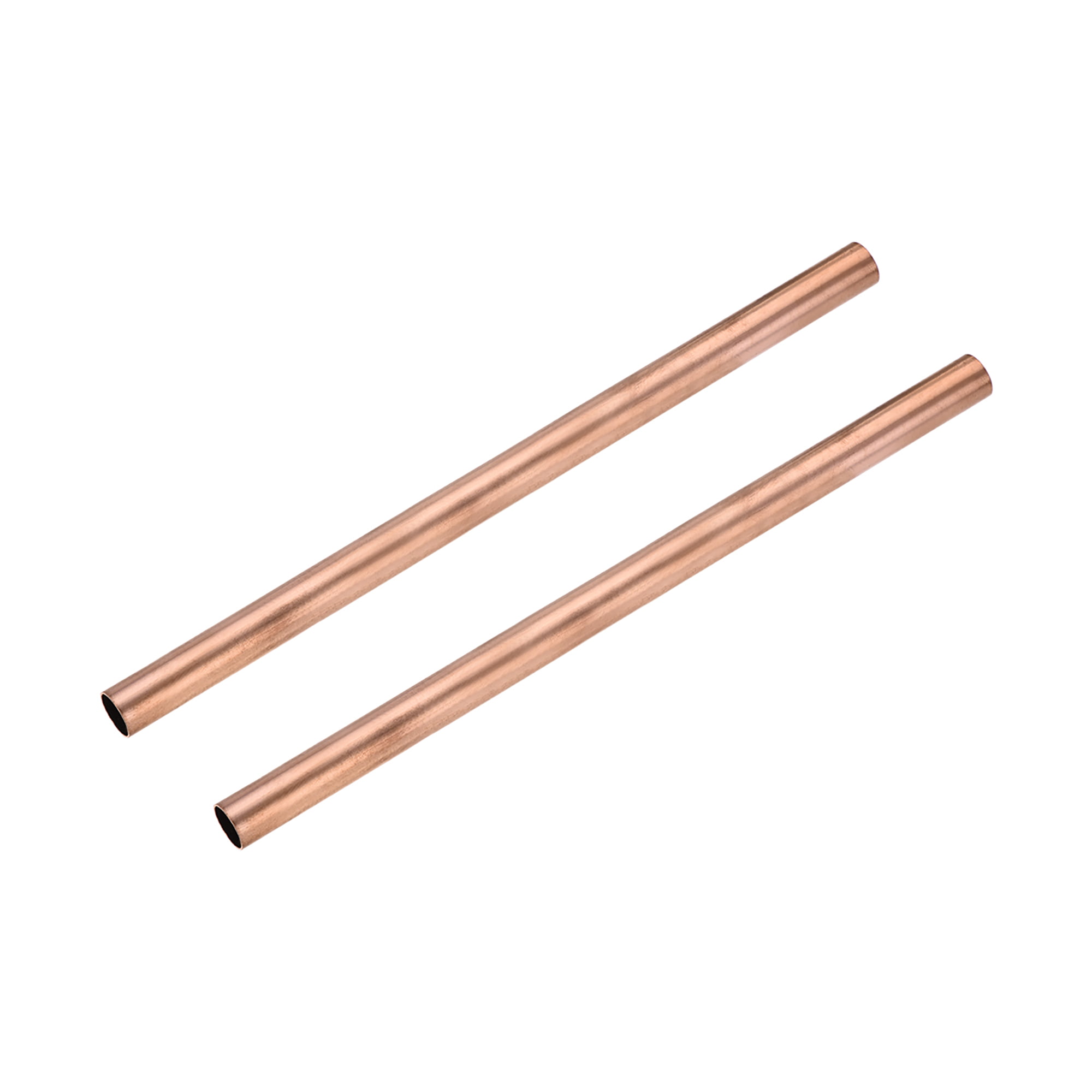 uxcell Copper Round Tube 7mm OD 0.2mm Wall Thickness 300mm Length Hollow Straight Pipe Tubing 2 Pcs 
