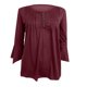 thumbnail image 1 of Camisas Para Mujer, Camiseta Plisada de Manga Acampanada, Blusa de Manga Tres Cuartos Odeerbi  ODB125903, 1 of 3