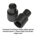 thumbnail image 3 of 3/8In Drive Disc Brake Piston Tool 11 Point Truck Brake Caliper Socket Special Removal Sleeve for Knorr, 3 of 6