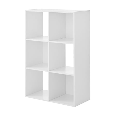 MAINSTAYS 6 CUBE STORAGE ORGANIZER, WHITE