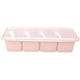 thumbnail image 1 of Zhuge Caja de condimentos de 4 rejillas, estante de especias con múltiples compartimentos, recipiente para condimentos para el hogar con cucharas para especias, sal, azúcar, vinagrera (rosa), 1 of 5