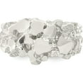 thumbnail image 5 of Sterling Silver Men's Nugget Ring (Size 9) Made In United States qr4449-9, 5 of 5